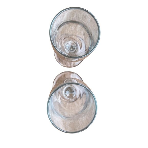 Champagne Flutes Clear Glass Set 2 - Picture 2 of 3